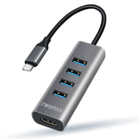 Twopan 5 - in - 1 USB - C Hub with 4K HDMI & 4 USB 3.0 Ports for Laptop, MacBook Pro/Air, iMac, iPad, Pixelbook, ThinkPad, XPS & USB - C Devices - Twopan SSD