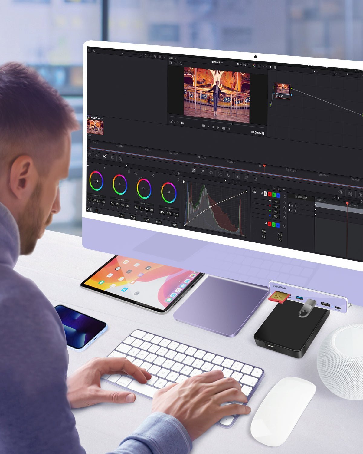 Twopan 7 - in - 1 USB - C Hub for iMac M4/M3/M1 - Twopan SSD