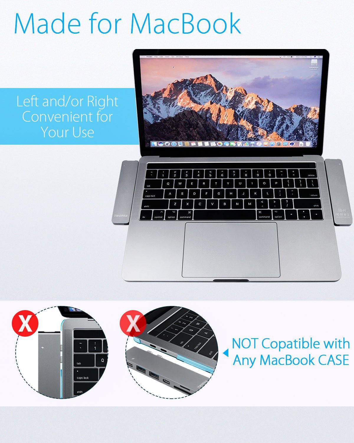 Twopan 7 - in - 2 USB - C Hub for MacBook Pro & Air 4K HDMI PD Charging, USB 3.0, SD/TF Card Reader - Twopan SSD