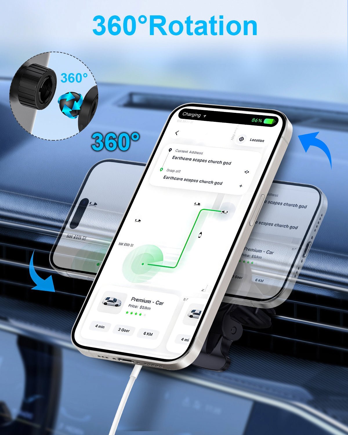 Twopan Magnetic Wireless Car Charger with Magsafe - Twopan SSD