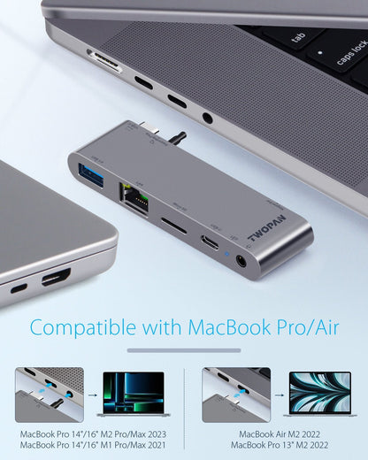 Twopan 5 - in - 1 USB - C Hub for MacBook Pro/Air M2 - Twopan SSD