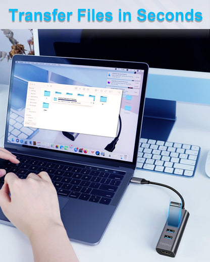 Twopan 5 - in - 1 USB - C Hub with 4K HDMI & 4 USB 3.0 Ports for Laptop, MacBook Pro/Air, iMac, iPad, Pixelbook, ThinkPad, XPS & USB - C Devices - Twopan SSD