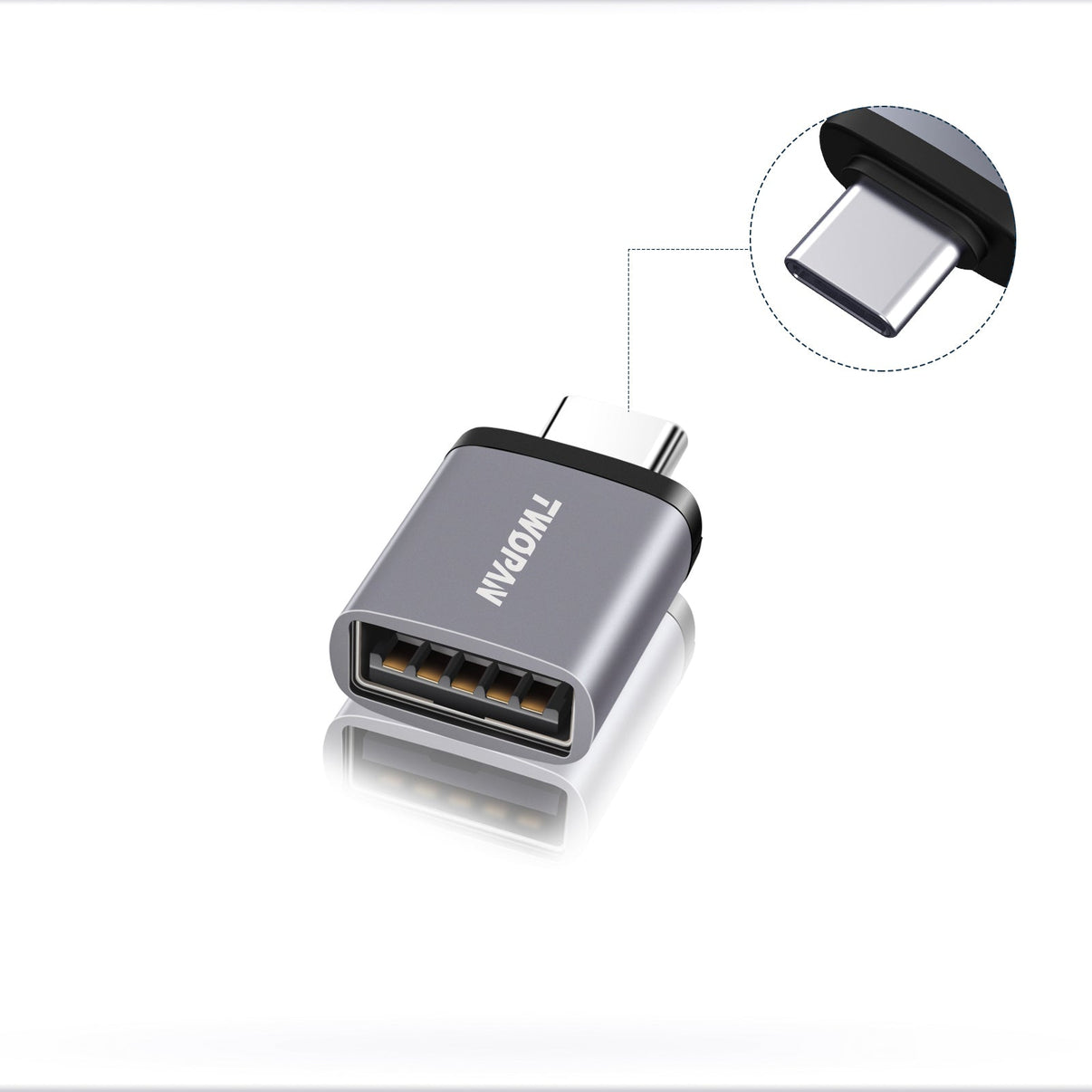 Twopan 5Gbps USB - C to USB - A Male Adapter - Twopan SSD