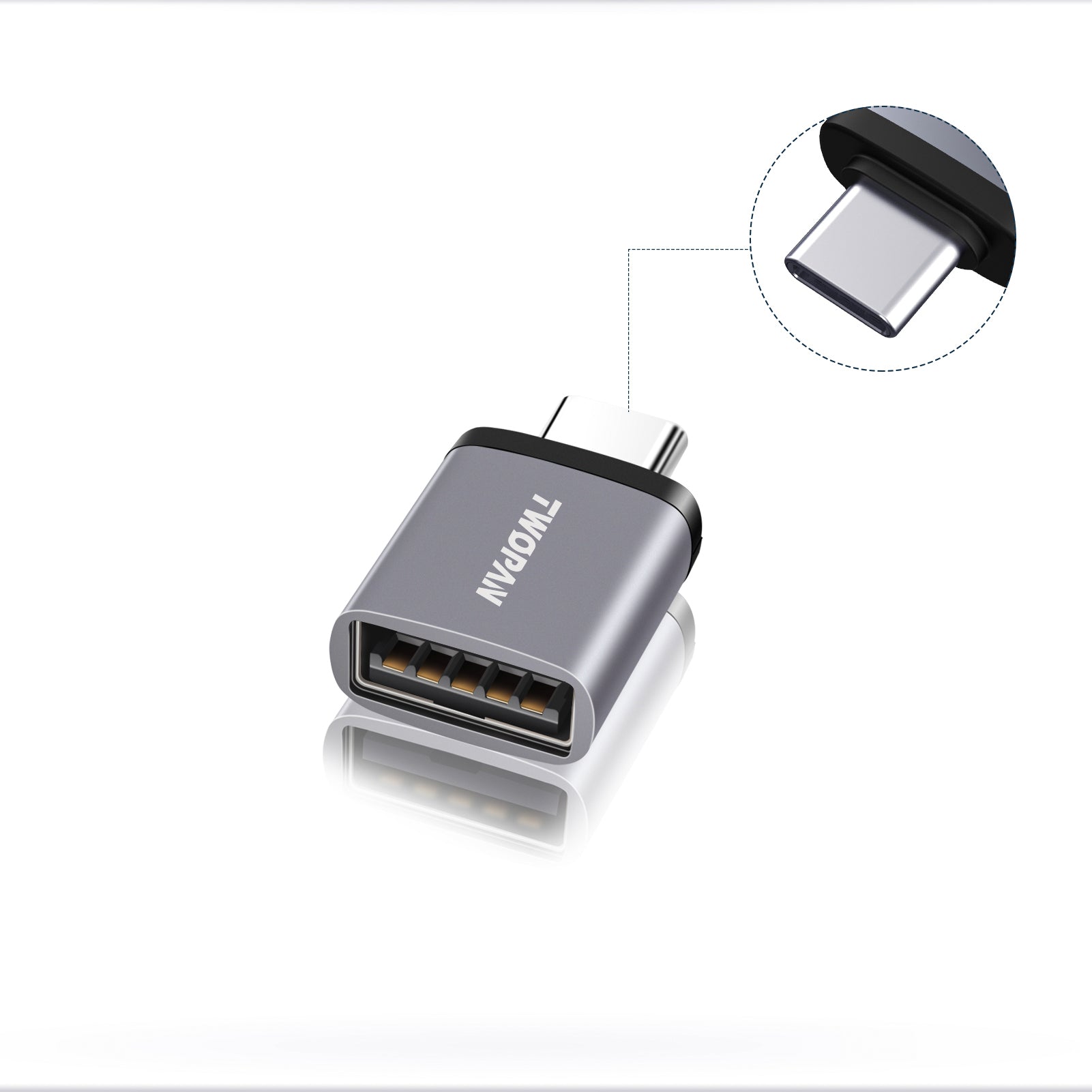 Twopan 5Gbps USB - C to USB - A Male Adapter - Twopan SSD
