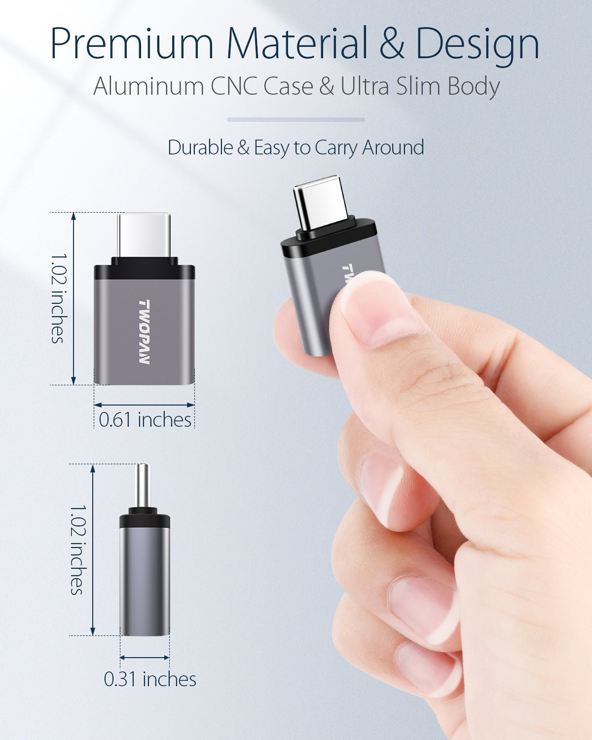 Twopan 5Gbps USB - C to USB - A Male Adapter - Twopan SSD