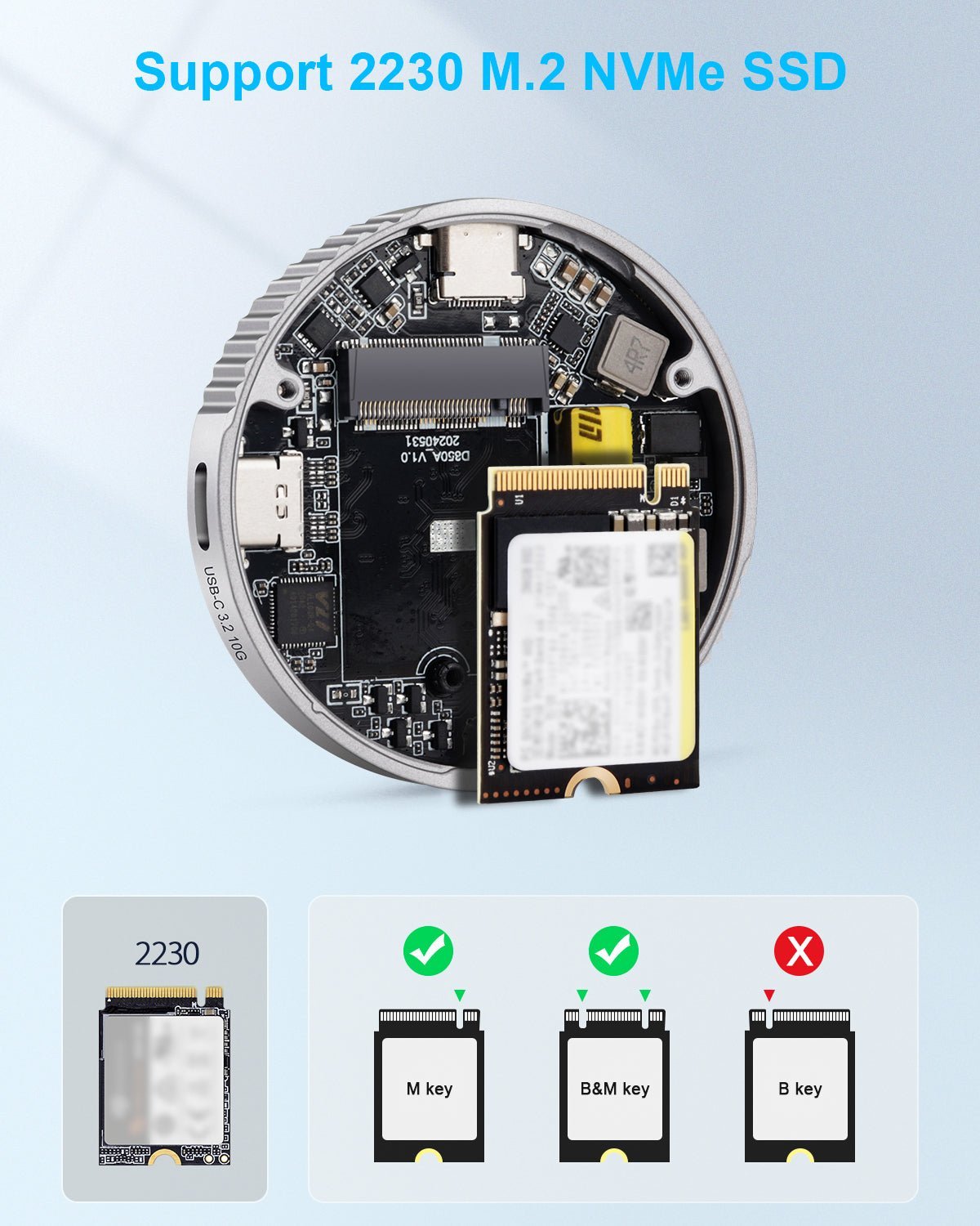 Twopan M.2 NVMe SSD Enclosure 2230 10Gbps with MagSafe - Twopan SSD