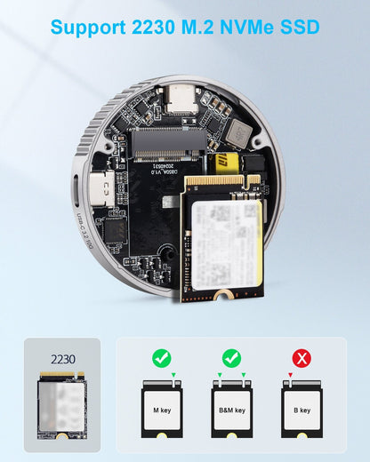 Twopan M.2 NVMe SSD Enclosure 2230 10Gbps with MagSafe - Twopan SSD