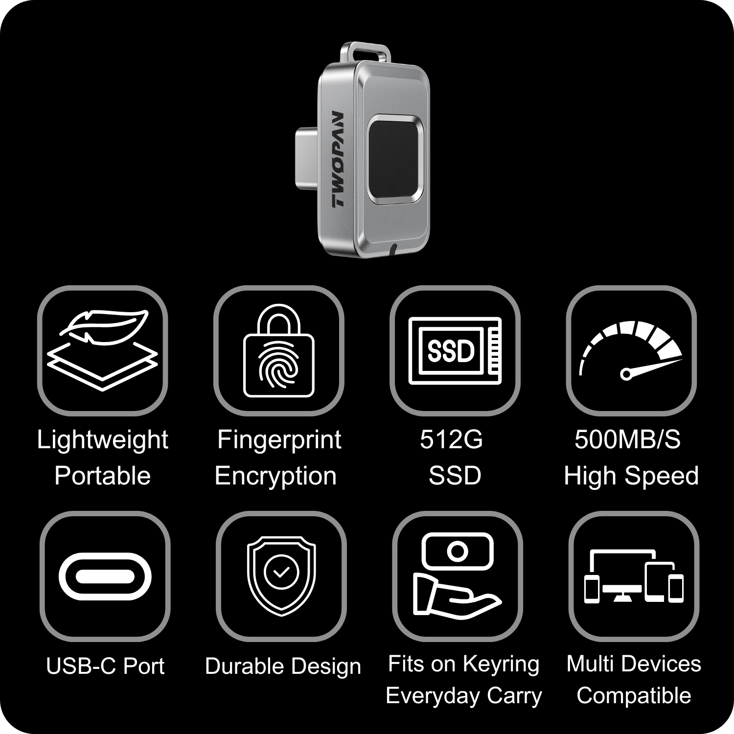 Twopan Nano SSD – The World’s Smallest SSD with Fingerprint Encryption - Twopan SSD