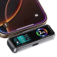 Twopan Portable SSD 2TB with LCD Display Cooling Fan Charging Port Supporting Apple 4K ProRes - Twopan SSD