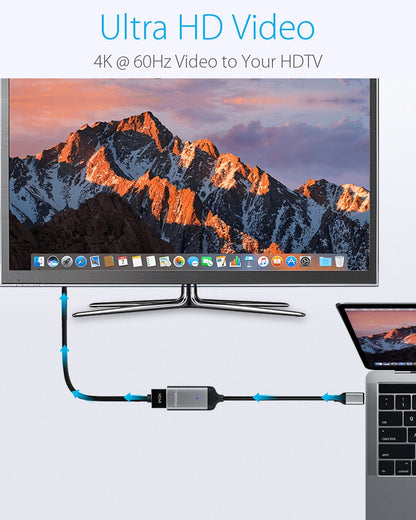 Twopan USB - C to HDMI Adapter 4K 60Hz – High - Resolution USB Type - C to HDMI Cable for MacBook Pro/Air, iMac, iPad Pro, XPS, Yoga, EliteBook, Chromebook, Galaxy & More - Twopan SSD